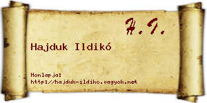 Hajduk Ildikó névjegykártya